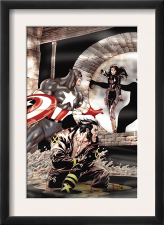 Wolverine Captain America #2 Cover: Wolverine And Captain America Fighting by Tom Derenick Pricing Limited Edition Print image