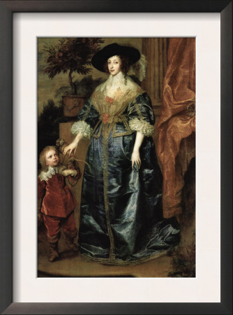 Portrait Of Henrietta Maria With A Dwarf by Sir Anthony Van Dyck Pricing Limited Edition Print image