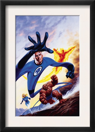 Marvel Double-Shot #3 Cover: Mr. Fantastic, Invisible Woman, Human Torch And Thing Swimming by Joe Jusko Pricing Limited Edition Print image