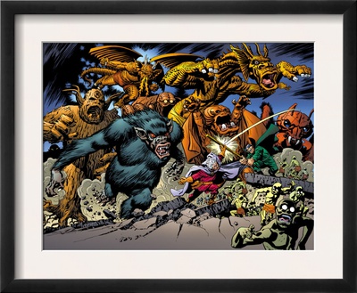 Marvel: Monsters On The Prowl #1 Group: Fin Fang Foom, Mole Man, Moloids And Goom by Duncan Fegredo Pricing Limited Edition Print image