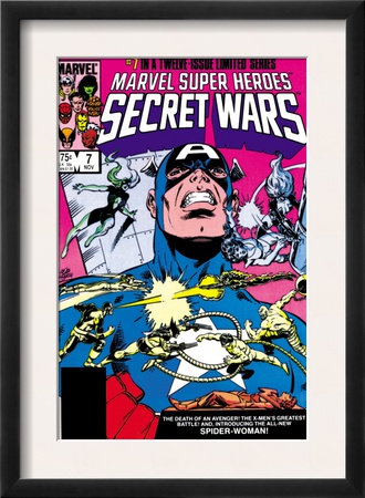 Secret Wars #7 Cover: Captain America, Spider Woman, Doctor Octopus And Wolverine by Mike Zeck Pricing Limited Edition Print image
