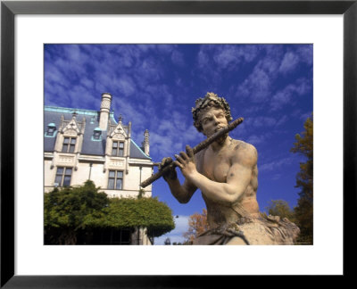 Statue With The Biltmore House, Ashville, Sc by Jennifer Broadus Pricing Limited Edition Print image