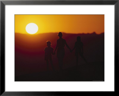 People Strolling With Sunset Behind, Muley Pt, Ut by Wiley & Wales Pricing Limited Edition Print image