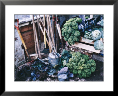 Potting Shed With Tools, Watering Can, Boots And Vegetables by Linda Burgess Pricing Limited Edition Print image