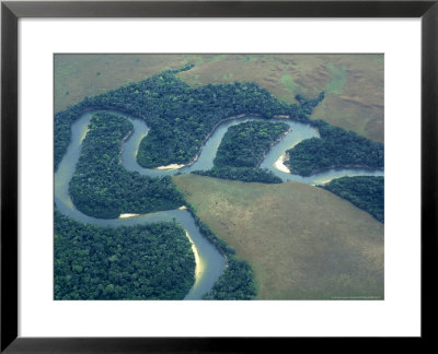 Orinoco River Meandering Through Savanna, Venezuela by Aldo Brando Pricing Limited Edition Print image