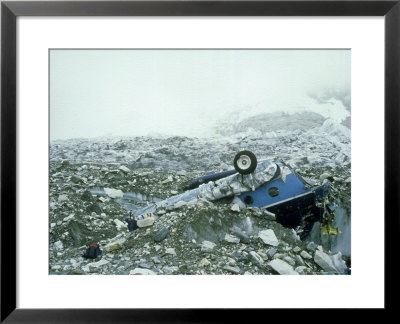 Crashed Helicopter On Khumbu Glacier At Everest Base Camp, Nepal by Paul Franklin Pricing Limited Edition Print image