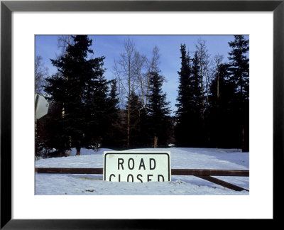 Road Closed Sign, Alaska by David Tipling Pricing Limited Edition Print image