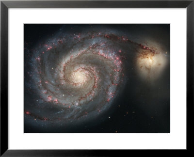 The Whirlpool Galaxy (M51) And Companion Galaxy by Stocktrek Images Pricing Limited Edition Print image