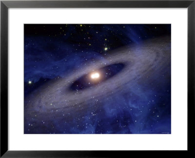 Planets And Asteroids Circle Around Not One, But Two Suns by Stocktrek Images Pricing Limited Edition Print image