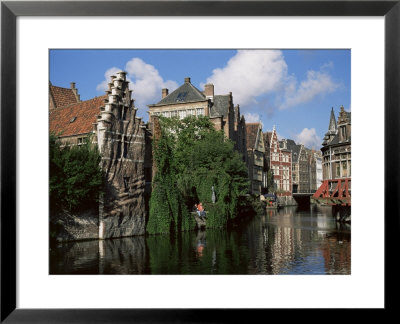 Gabled Buildings With Distorted Facade Of Bricks, North Of The Centre Of Ghent, Belgium by Richard Ashworth Pricing Limited Edition Print image