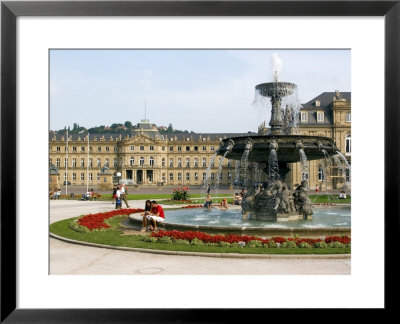 Schlossplatz (Palace Square) And Neues Schloss, Stuttgart, Baden Wurttemberg, Germany by Yadid Levy Pricing Limited Edition Print image
