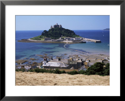 Submerged Causeway At High Tide, Seen Over Rooftops Of Marazion, St. Michael's Mount, England by Tony Waltham Pricing Limited Edition Print image