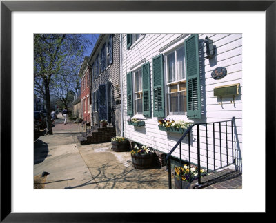 Exterior Of Houses On A Typical Street, Annapolis, Maryland, Usa by I Vanderharst Pricing Limited Edition Print image