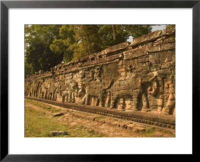 Elephant And Warrior Carvings, Cambodia by Gavriel Jecan Pricing Limited Edition Print image
