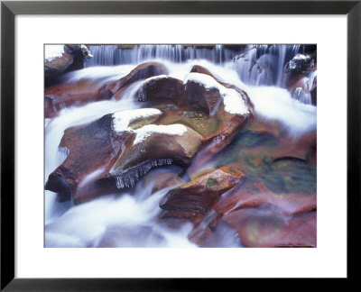 Avalanche Creek In Winter, Glacier National Park, Montana, Usa by Chuck Haney Pricing Limited Edition Print image