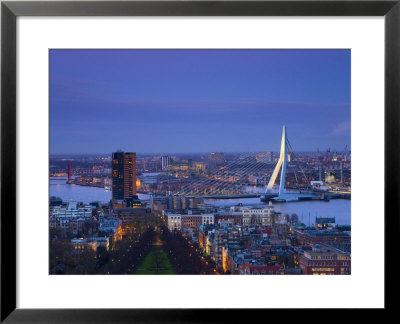Rotterdam And Erasmus Bridge From Euromast Tower, Rotterdam, Holland by Michele Falzone Pricing Limited Edition Print image