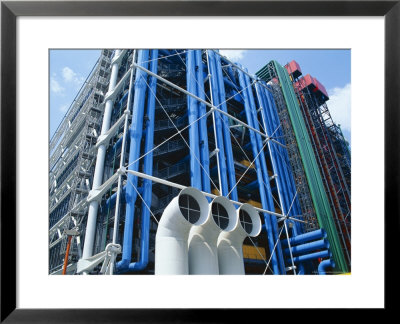 Colourful Pipework On Exterior Of The Centre Pompidou (Pompidou Centre), Beaubourg, Paris, France by Hans Peter Merten Pricing Limited Edition Print image