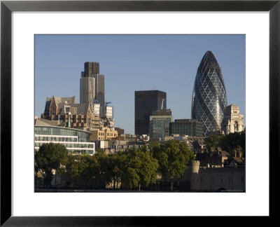 City Of London Skyline, 30 St. Mary Axe Building On The Right, London, England by Amanda Hall Pricing Limited Edition Print image