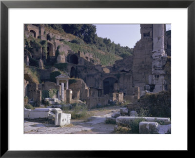 Ruins Of Pompeii, Destroyed In Volcanic Eruption Of Ad 79, Pompeii, Campania, Italy by Walter Rawlings Pricing Limited Edition Print image