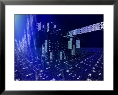 Three Dimensional Abract With Microchips by Paul Cooklin Pricing Limited Edition Print image