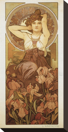 The Precious Stones: L'amethyste by Alphonse Mucha Pricing Limited Edition Print image