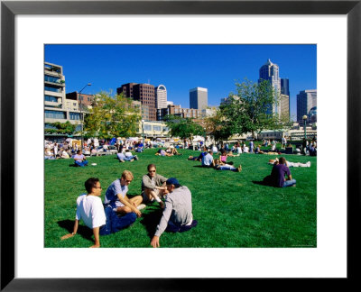People In Victor Steinbeck Park, Seattle, Washington by John Elk Iii Pricing Limited Edition Print image
