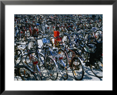 Bicycles Parked Next To Central Railway Station, Malmo, Skane, Sweden by Martin Lladó Pricing Limited Edition Print image