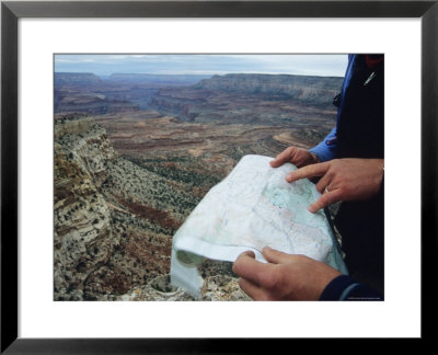 Hikers Reading A Map Before Descending Into The Canyon by Bill Hatcher Pricing Limited Edition Print image