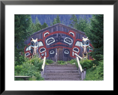 Saxman Totem Park Communal House, Alaska by Rich Reid Pricing Limited Edition Print image