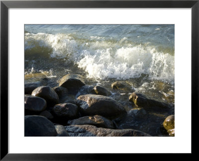 Waves Splash Against Rocks At Leech Lake In Minnesota by Joel Sartore Pricing Limited Edition Print image