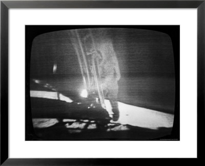 Televised View Of The Apollo 11 Astronauts Walking On The Moon by Rex Stucky Pricing Limited Edition Print image