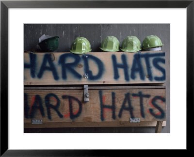 Hard Hats At A Construction Site, Pittsburgh, Pennsylvania by Lynn Johnson Pricing Limited Edition Print image