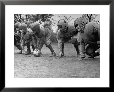 Kids Lining Up Like Line Men Ready To Play by Wallace Kirkland Pricing Limited Edition Print image