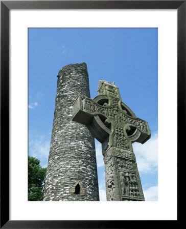 West High Cross And 10Th Century Tower, Monasterboice, County Louth, Leinster, Republic Of Ireland by Nedra Westwater Pricing Limited Edition Print image