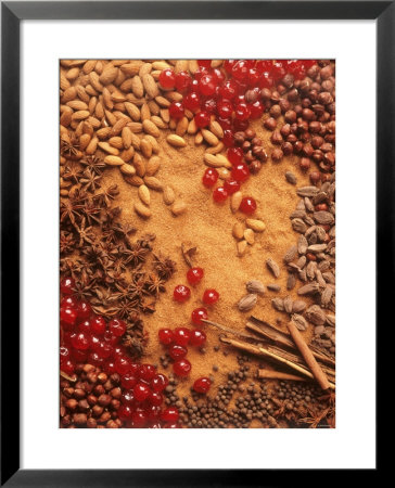 Spices, Nuts, Almonds And Cherries Forming A Surface by Luzia Ellert Pricing Limited Edition Print image