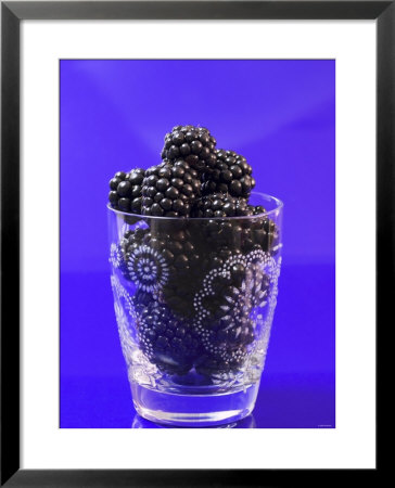 Fresh Blackberries In A Glass by Sara Jones Pricing Limited Edition Print image