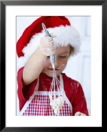 Girl Mixing Dough With A Whisk by Alena Hrbkova Pricing Limited Edition Print image