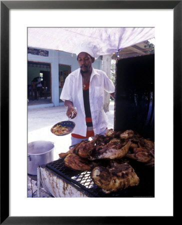 Cooking In A Jerk Hut, Jamaica, Caribbean by Greg Johnston Pricing Limited Edition Print image