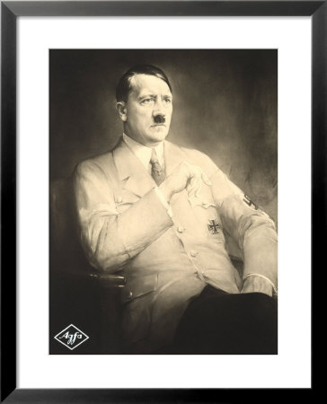 Painting Of Adolph Hitler, Sitting, In Uniform by A. Villani Pricing Limited Edition Print image