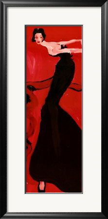Haute-Couture I (Black  On Red) by Scherezade Garcia Pricing Limited Edition Print image