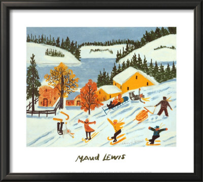 Skiers by Maud Lewis Pricing Limited Edition Print image