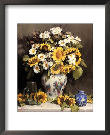Sunflowers And Cosmos by P. Moran Pricing Limited Edition Print image