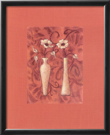 Happy Flowers, Salmon I by Judy Kaufman Pricing Limited Edition Print image