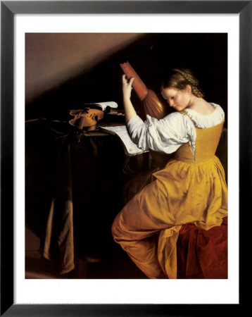 The Lute Player, C. 1610 by Orazio Gentileschi Pricing Limited Edition Print image