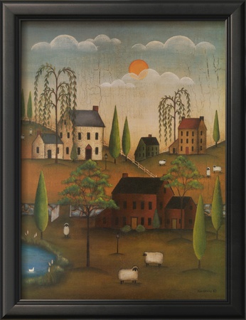 Village W/Sheep by Kim Lewis Pricing Limited Edition Print image
