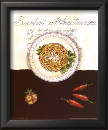 Bucatini All' Amatriciana by Sophie Hanin Pricing Limited Edition Print image