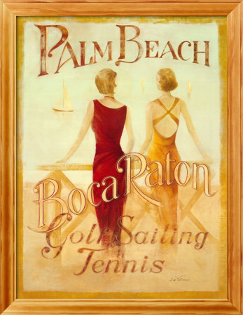 Palm Beach Ladies by Fabrice De Villeneuve Pricing Limited Edition Print image