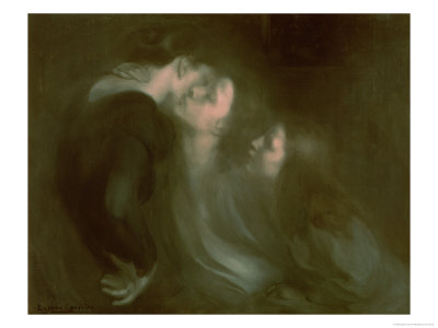 Her Mother's Kiss by Eugene Carriere Pricing Limited Edition Print image