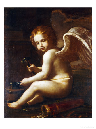 Cupid Sharpening His Arrows by Giovan Francesco Gessi Pricing Limited Edition Print image