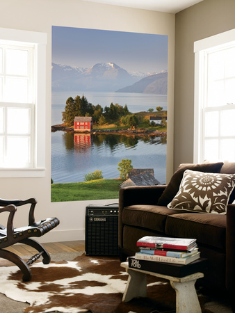 Small Island In Hardangerfjorden Nr Bergen, Western Fjords, Norway by Peter Adams Pricing Limited Edition Print image